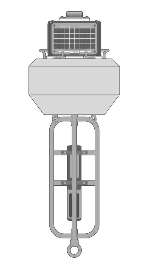 A NexSens CB-75 equipped with a LED beacon and a Proteus E. coli detection sensor.