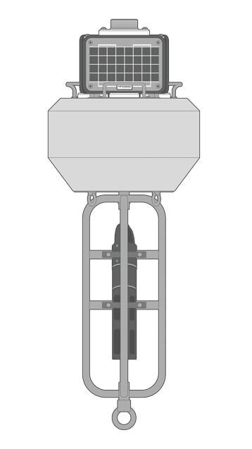 A NexSens CB-75 equipped with a LED beacon and a YSI EXO3s sonde.