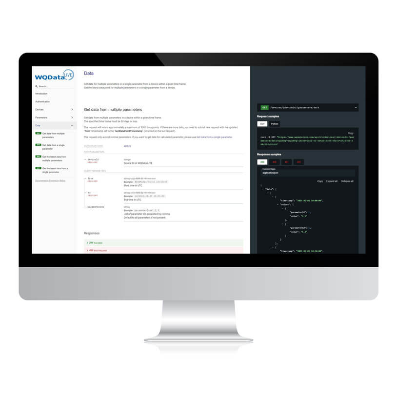WQData LIVE's API interface.